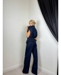 Lacivert Denim Yelek Pantolon Takım