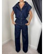 Lacivert Denim Yelek Pantolon Takım