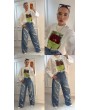 Yırtık Detaylı Wide Leg Jean