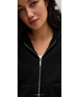 Siyah Çift Fermuarlı Kapüşonlu Sweatshirt