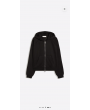 Siyah Çift Fermuarlı Kapüşonlu Sweatshirt