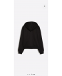 Siyah Çift Fermuarlı Kapüşonlu Sweatshirt