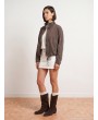 %100 Pamuk Oversize Kot Ceket-Kahve