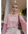 PEMBE ÇİZGİLİ SWEAT