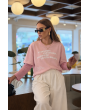 PEMBE ÇİZGİLİ SWEAT