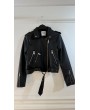 Siyah Biker Deri Ceket