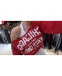 Kırmızı Baskılı Oversize Sweat
