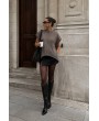Oversize Triko Süveter – Kahve