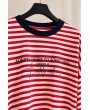 Kırmızı Çizgili Oversize Sweat
