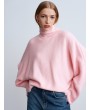 Yün Karışımlı Yarasa Kol Kazak-Pembe