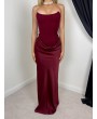 STRAPLEZ ELBİSE - BORDO