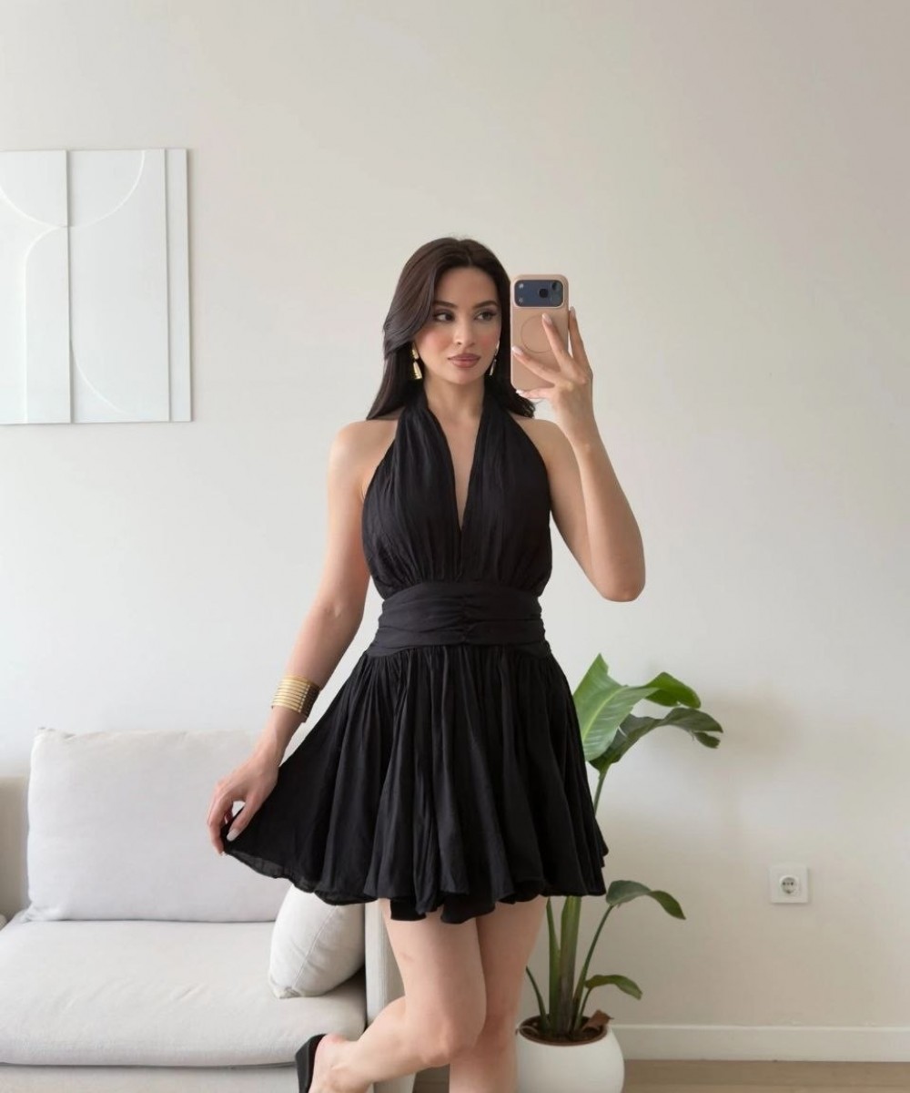 PİNTEREST ELBİSE - siyah 