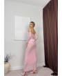 KORSELİ MEZUNİYET ELBİSESİ PEMBE