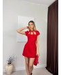 KIRMIZI TASARIM ELBİSE
