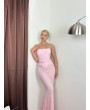 KORSELİ ELBİSE - PEMBE