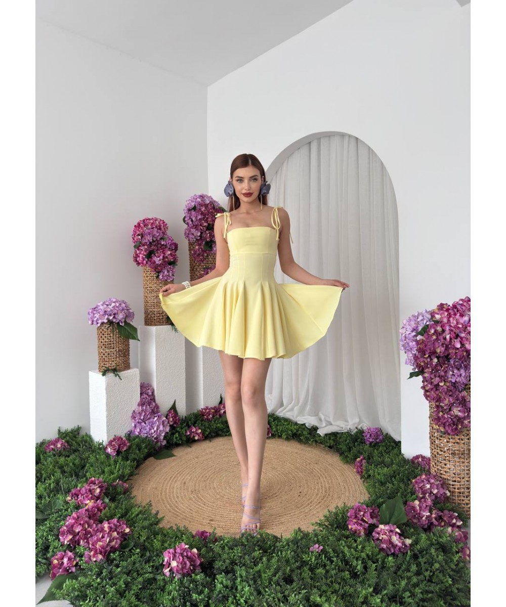 MEZUNİYET ELBİSESİ İPLİ SARI