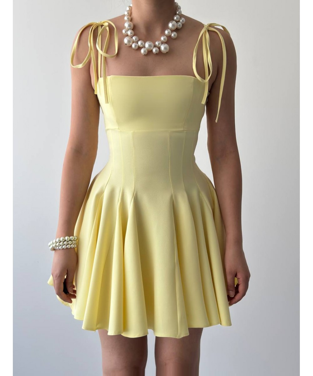 MEZUNİYET ELBİSESİ İPLİ SARI 