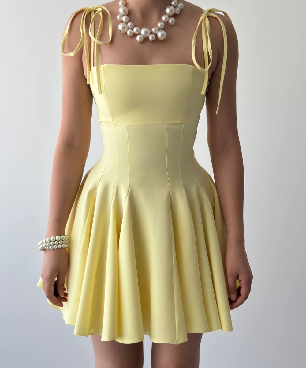 MEZUNİYET ELBİSESİ İPLİ SARI 