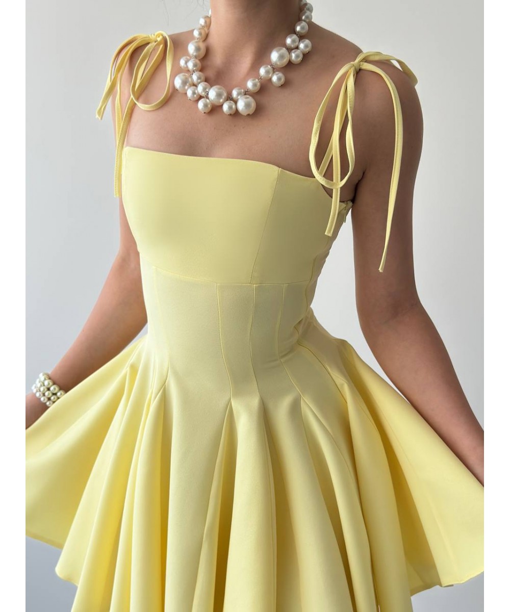 MEZUNİYET ELBİSESİ İPLİ SARI