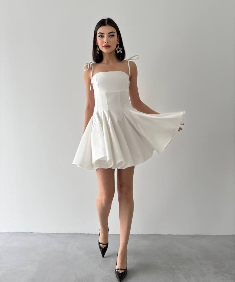 MEZUNİYET ELBİSESİ BAĞLAMALI ASKILI 