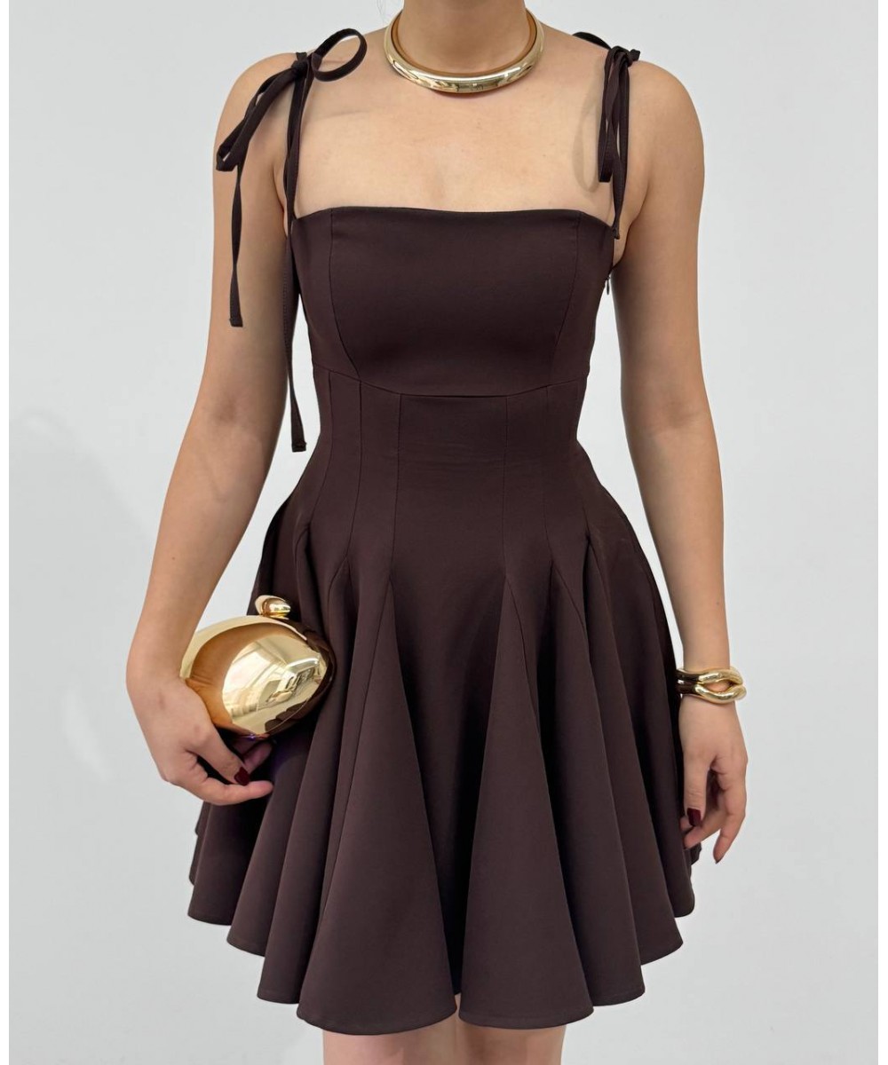 MEZUNİYET ELBİSESİ KAHVERENGİ