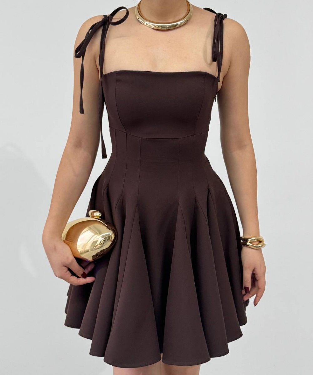 MEZUNİYET ELBİSESİ KAHVERENGİ