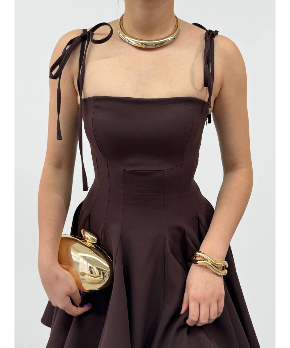 MEZUNİYET ELBİSESİ KAHVERENGİ