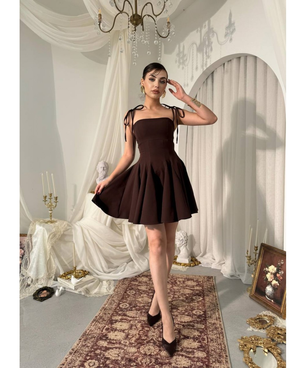 MEZUNİYET ELBİSESİ KAHVERENGİ