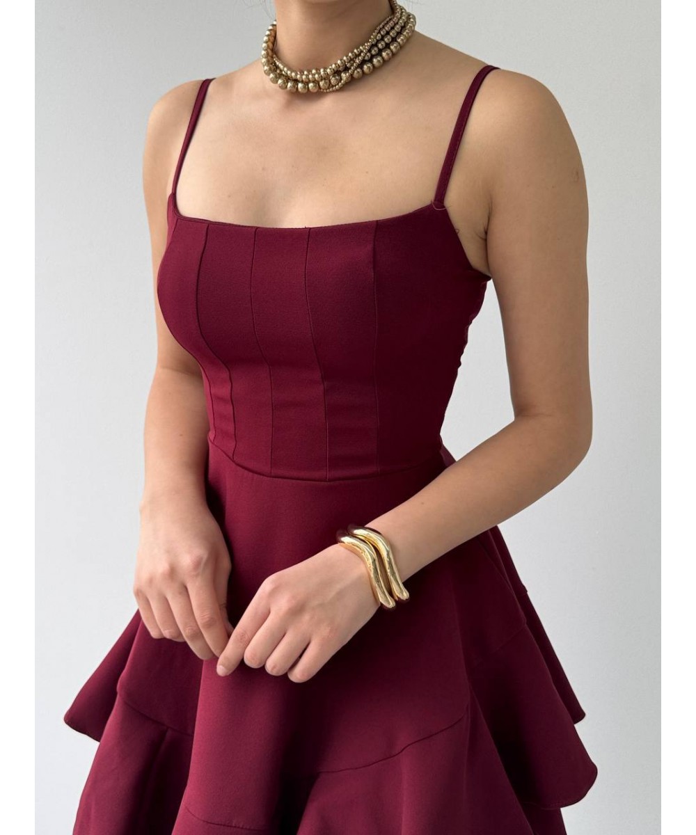 MEZUNİYET ELBİSESİ BORDO