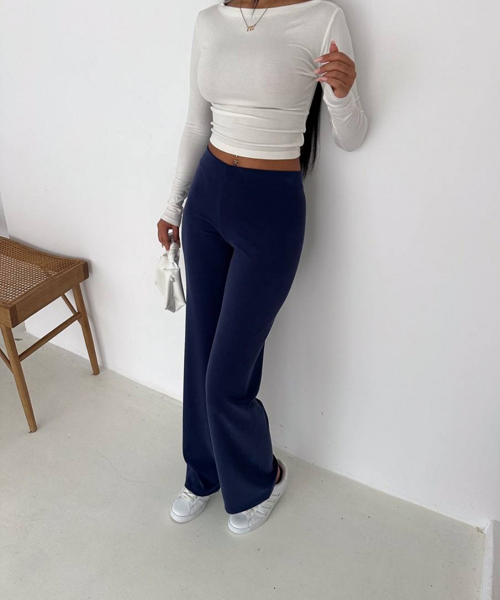 OYS LACİVERT PALAZZO PANTOLON