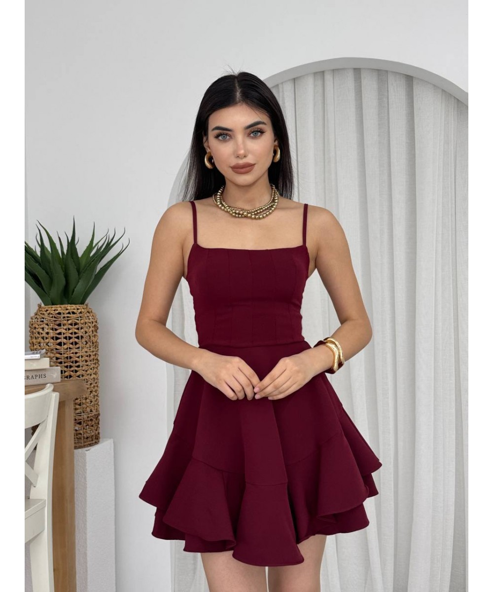 BORDO MEZUNİYET ELBİSESİ