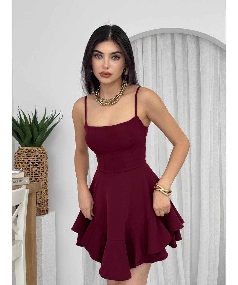 BORDO MEZUNİYET ELBİSESİ