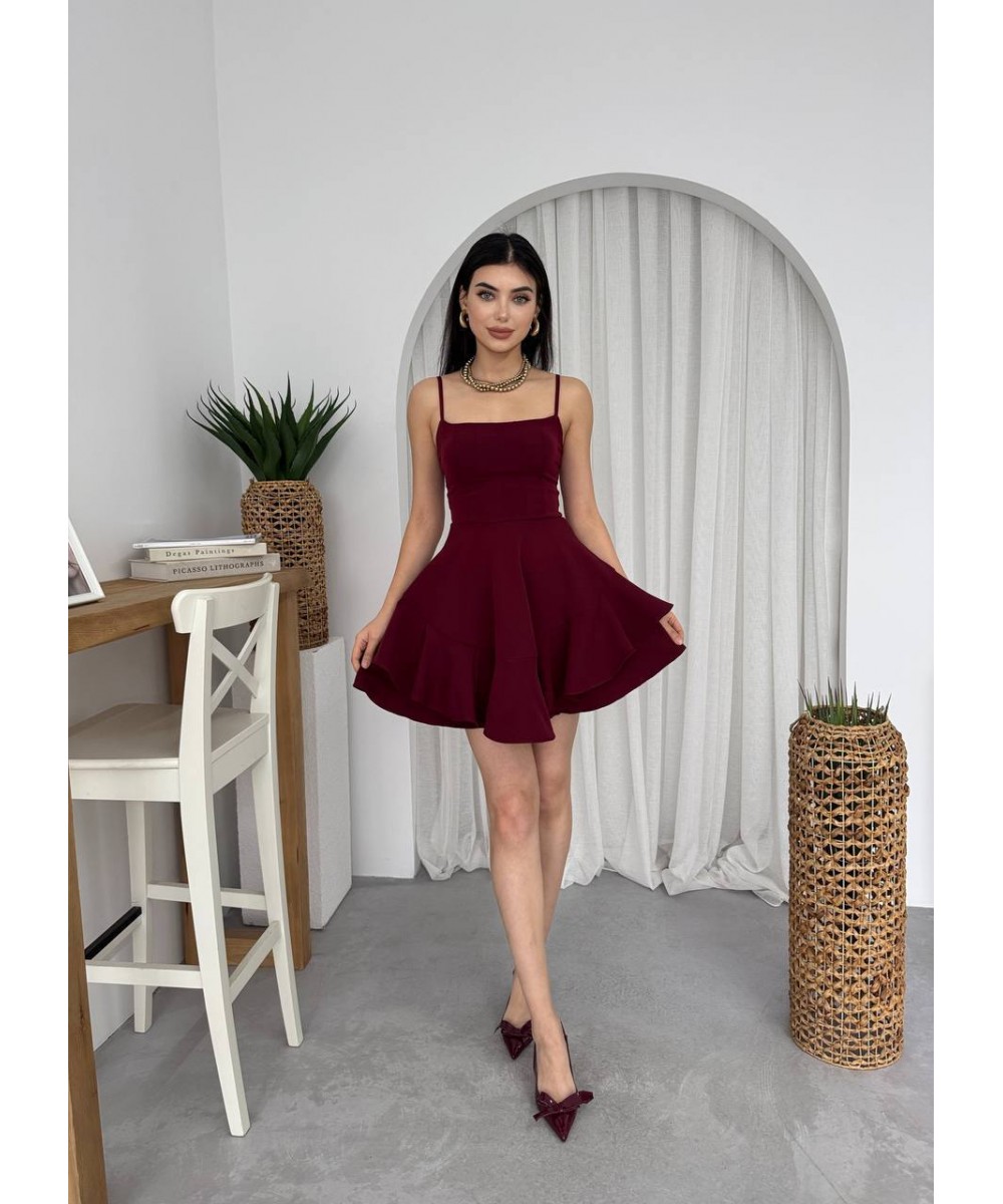 BORDO MEZUNİYET ELBİSESİ