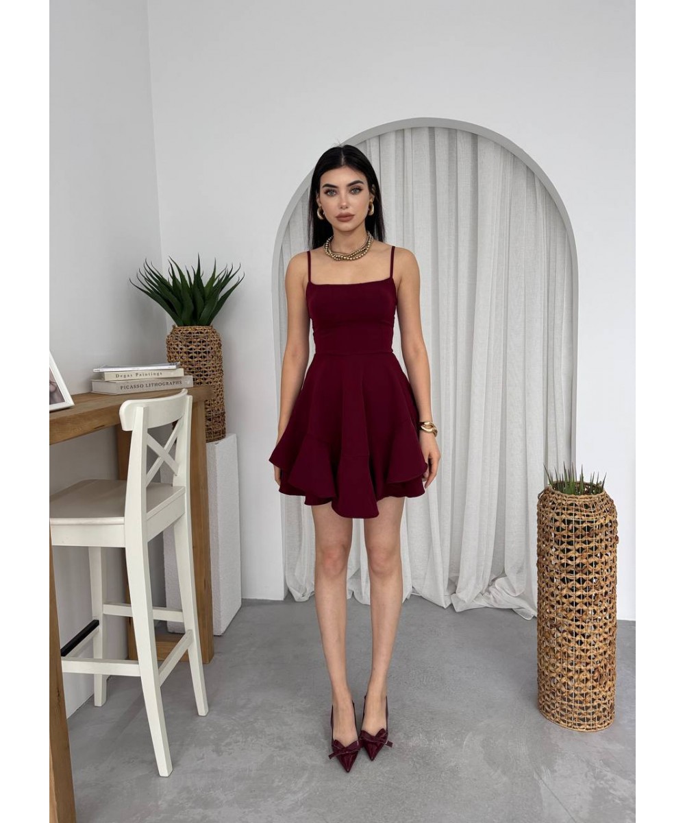 BORDO MEZUNİYET ELBİSESİ