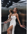 TASARIM KORSELİ SATEN ELBİSE