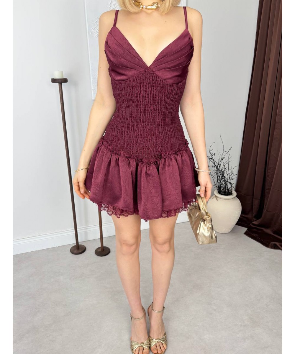 TASARIM ELBİSE - BORDO