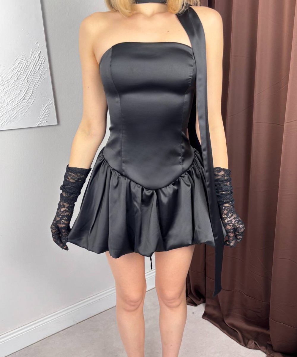 BALON MEZUNİYET ELBİSESİ - SİYAH 