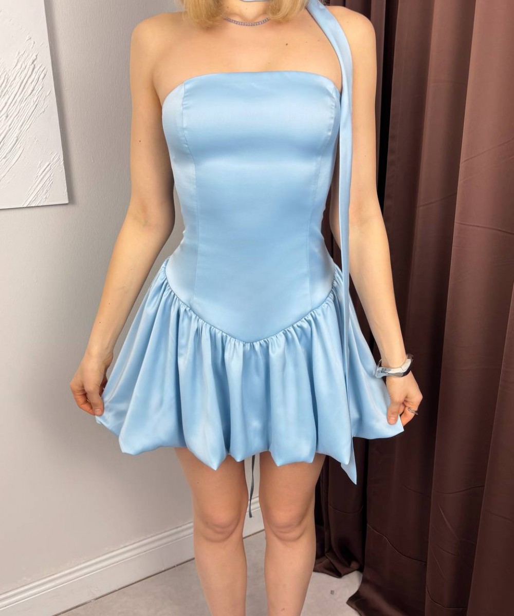 BALON ELBİSE - BEBEK MAVİSİ 