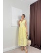 KORSELİ SARI ELBİSE