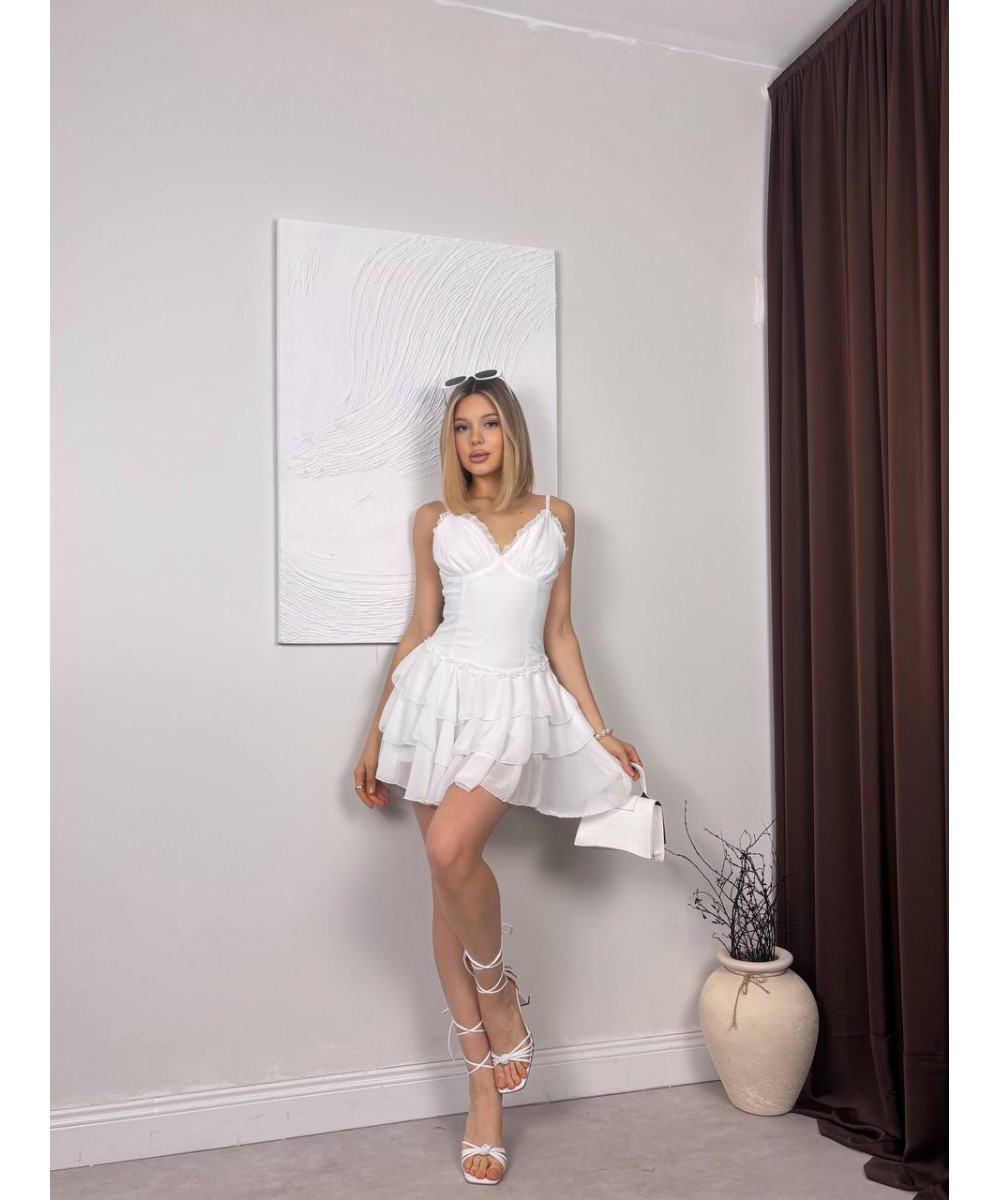 TASARIM MEZUNİYET ELBİSESİ - BEYAZ VE SİYAH