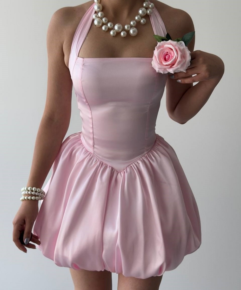 MEZUNİYET ELBİSESİ - PEMBE