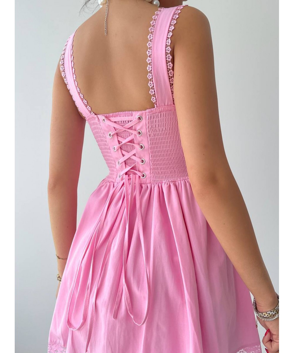 PEMBE PİNTEREST ELBİSE