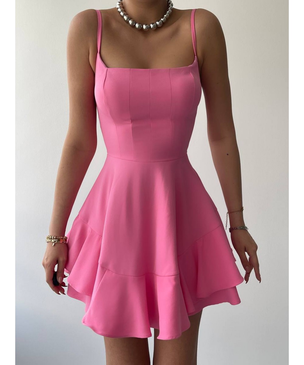 PEMBE MEZUNİYET ELBİSESİ