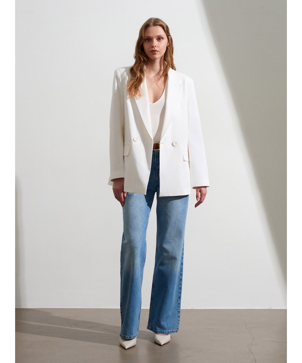 Blazer Ceket-Açık Taş