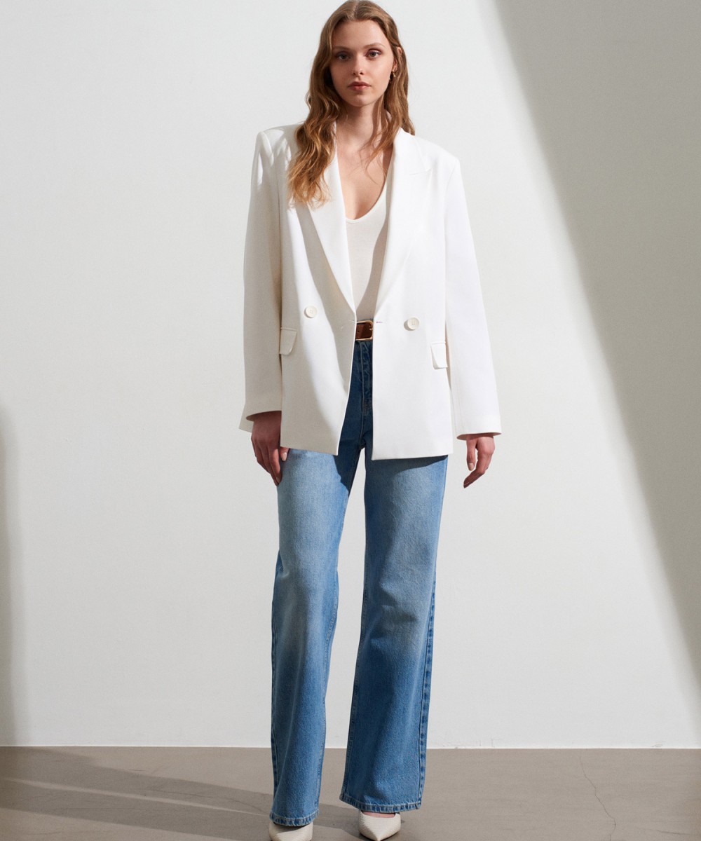 Blazer Ceket-Açık Taş