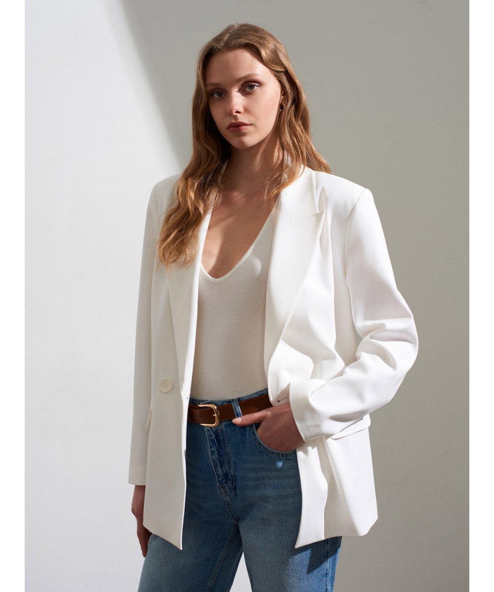 Blazer Ceket-Açık Taş