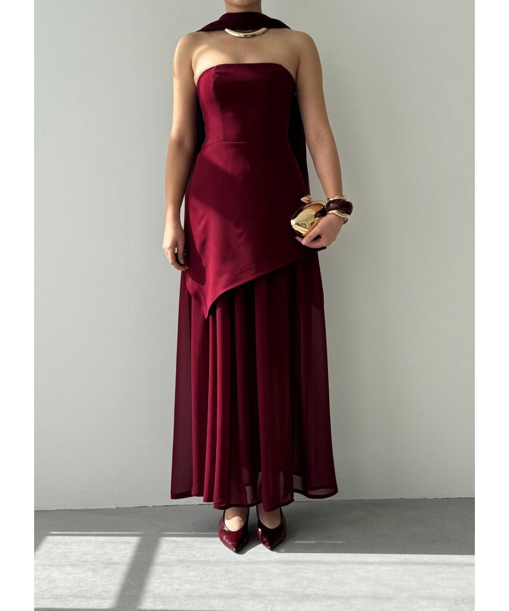 BORDO MEZUNİYET ELBİSESİ