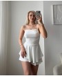 ŞORTLU ELBİSE - BEYAZ