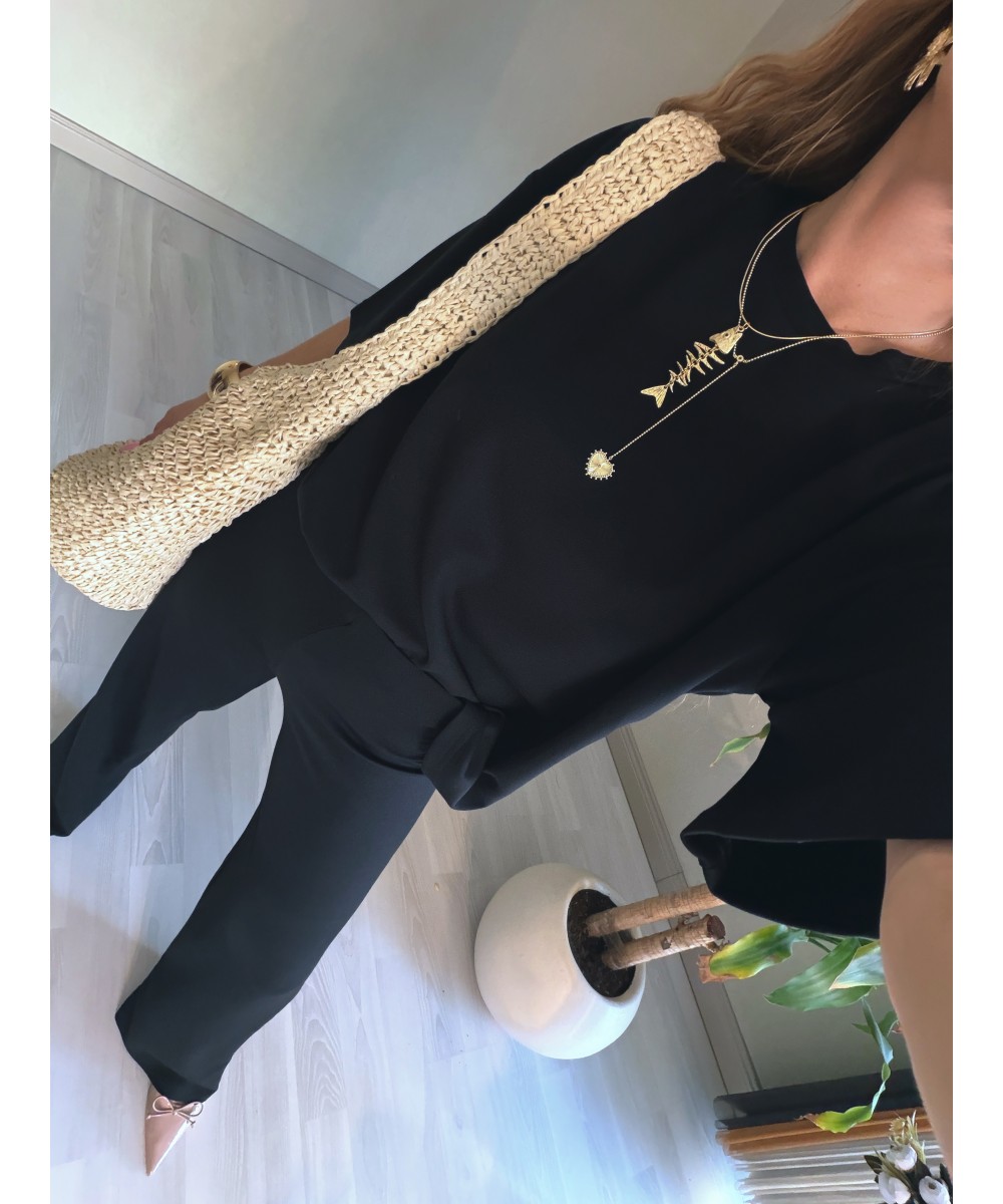 SİYAH MODAL İKİLİ TAKIM