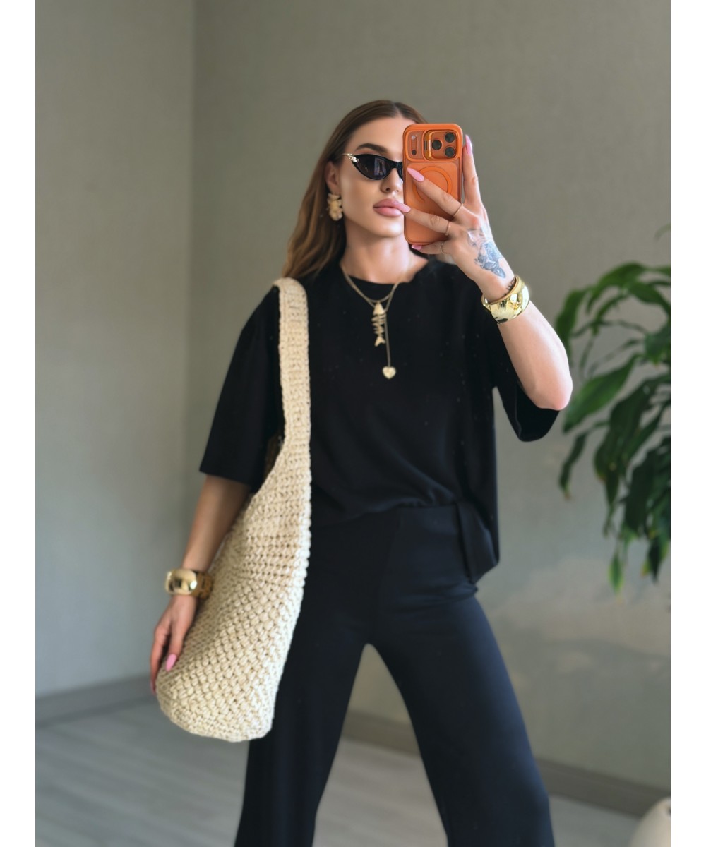 SİYAH MODAL İKİLİ TAKIM